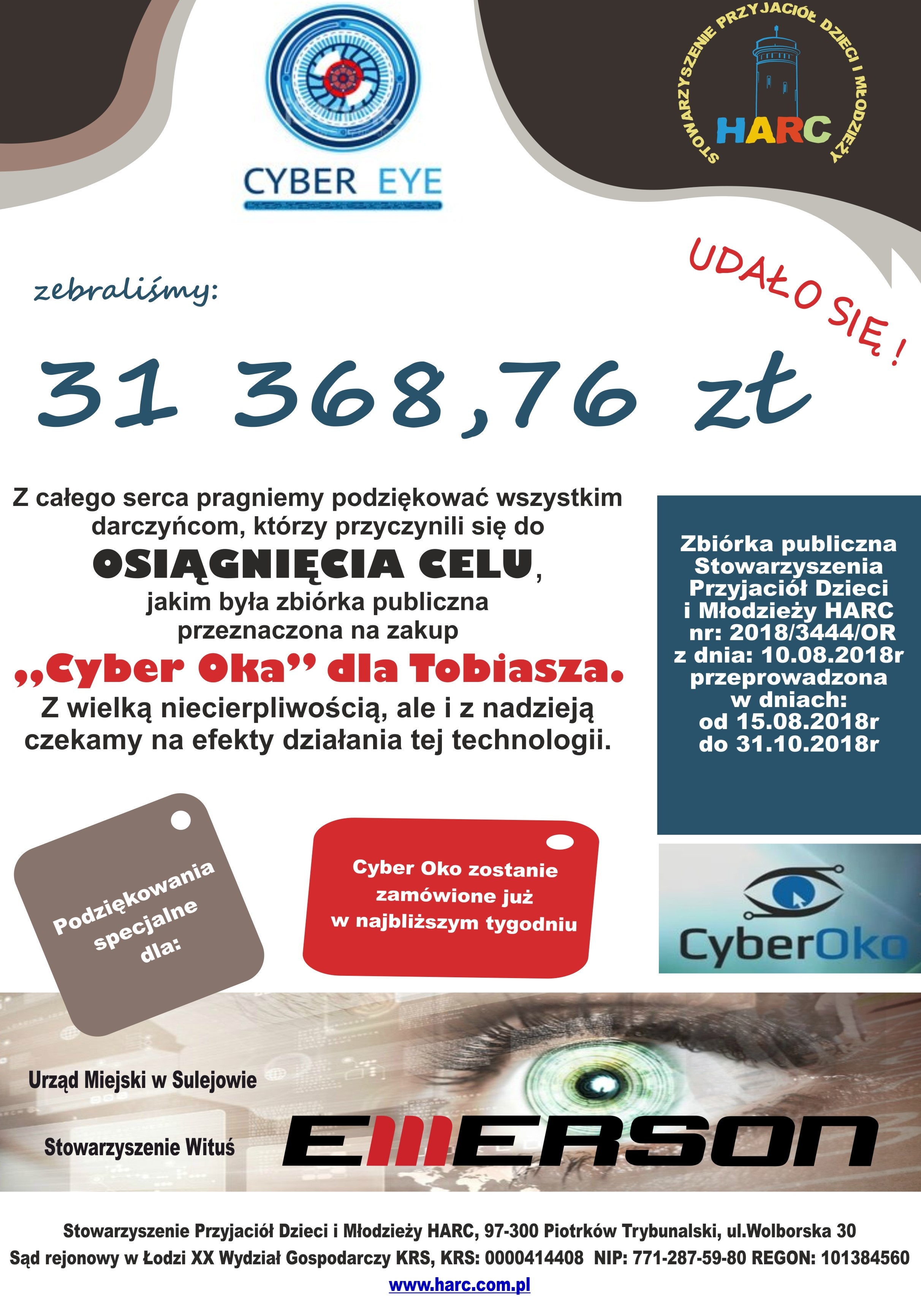 Cyber oko dla Tobiasza   plakat